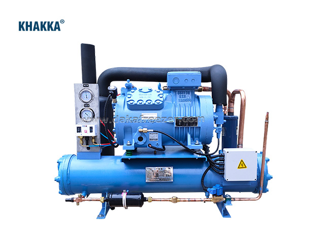 KHAKKA冷庫水冷機組SP4LF1200水冷機組萊富康壓縮機